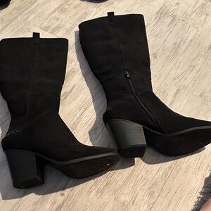 a.n.a Black Heeled Boots